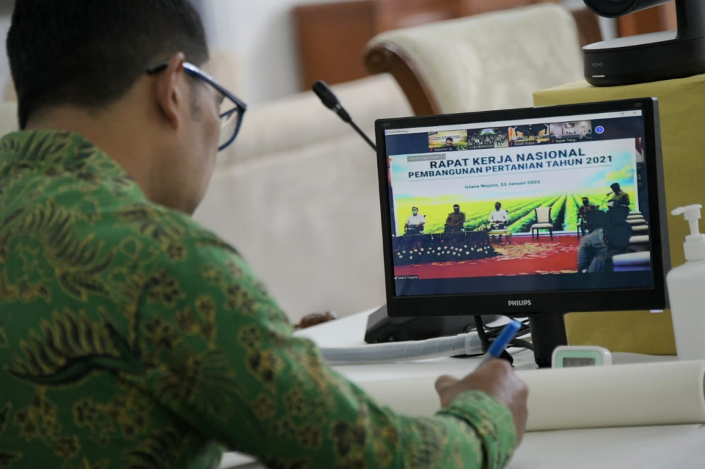 Gubernur Jabar Hadiri Pembukaan Rakernas Pembangunan Pertanian 2021